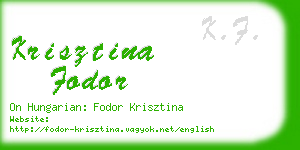 krisztina fodor business card